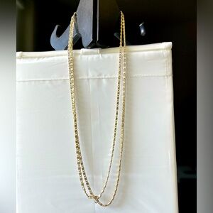 Vintage Gold Double Chain Necklace